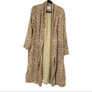 Cupcakes and Cashmere Women's Arianne Printed Soft Satin Duster Coat M